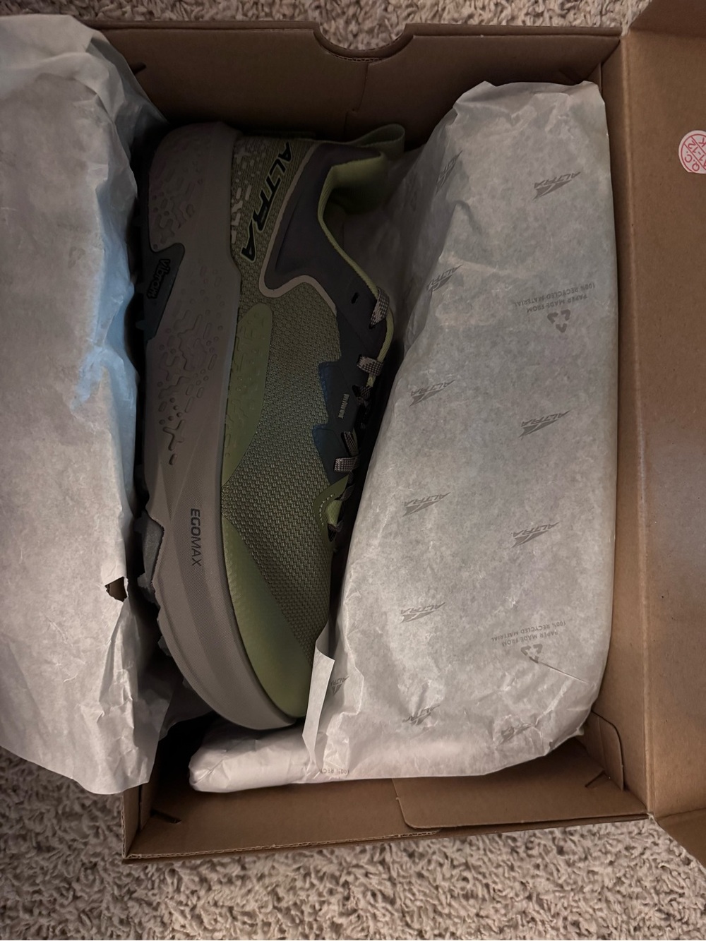 Altra Men's Olive Green and Gray Trail Running Shoes